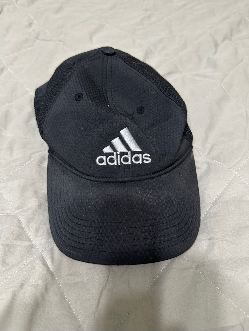 Adult Adidas Black & White Logo Athletic Cap